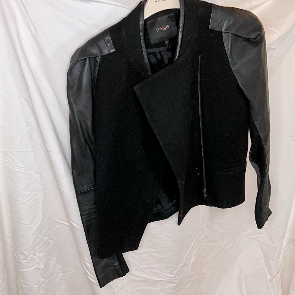 Maje Black Moto Jacket